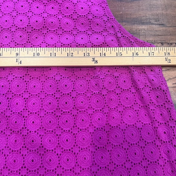 Kensie Magenta Eyelet sleeveless blouse - Picture 8 of 8